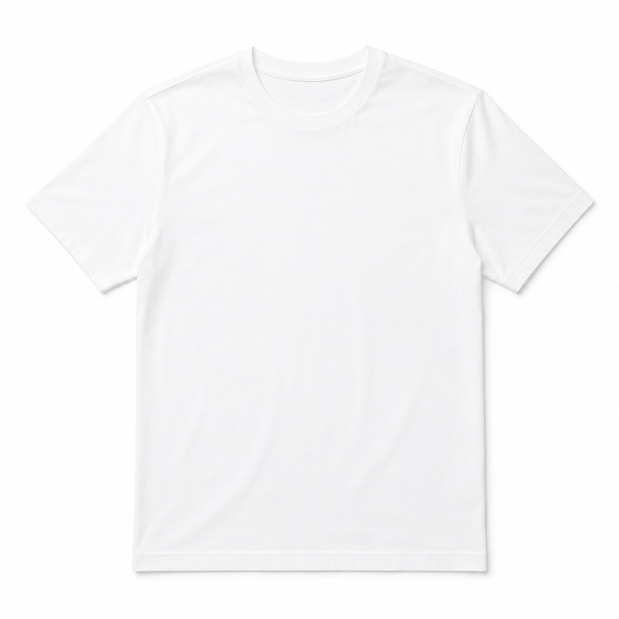 100% Cotton Plain T-Shirt for Kids – White Flatlay