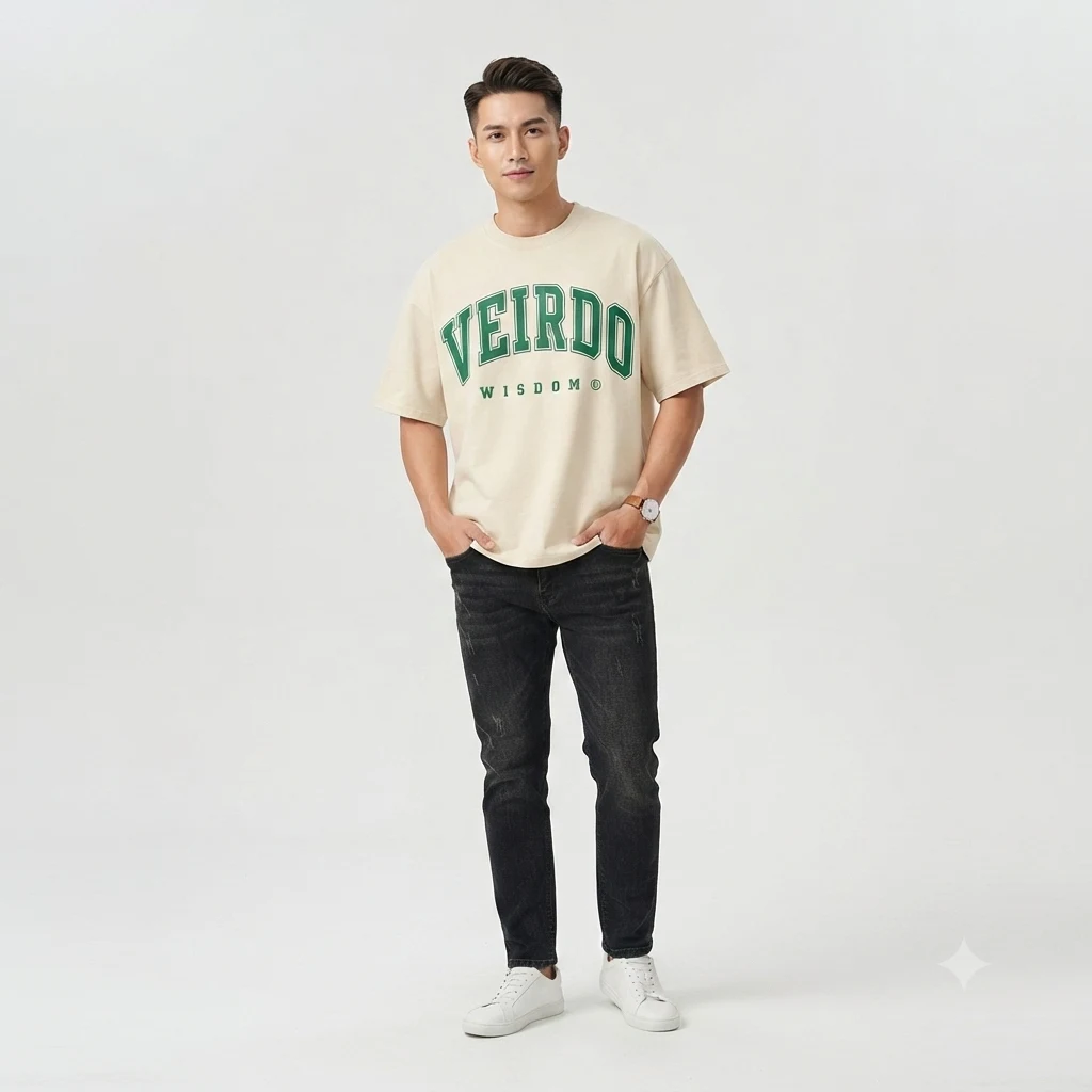 Graphic Drop Shoulder Oversized Tee – Veirdo
