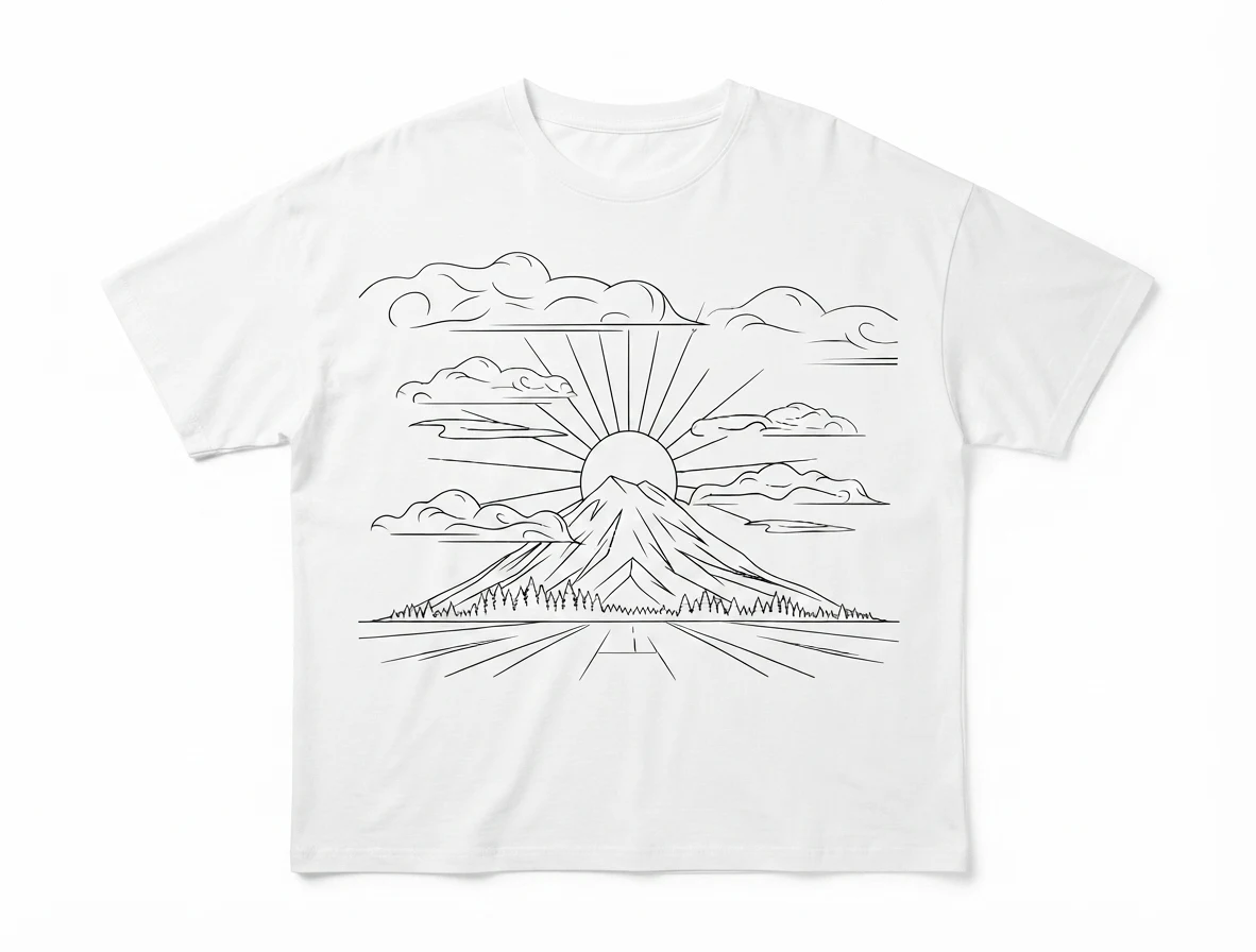 Graphic Drop Shoulder Oversized Tee – Sketch