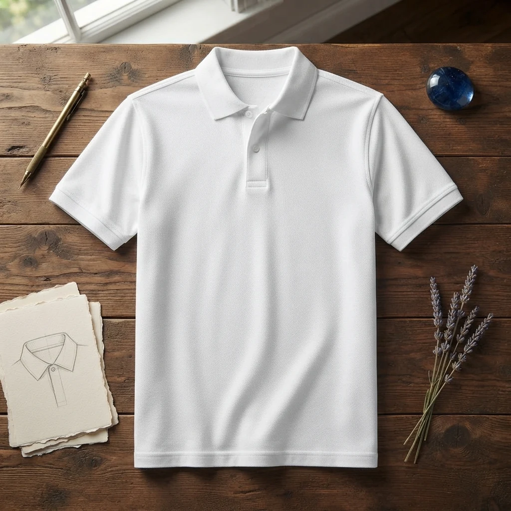 Cotton/Poly Classic Polo Shirt – White