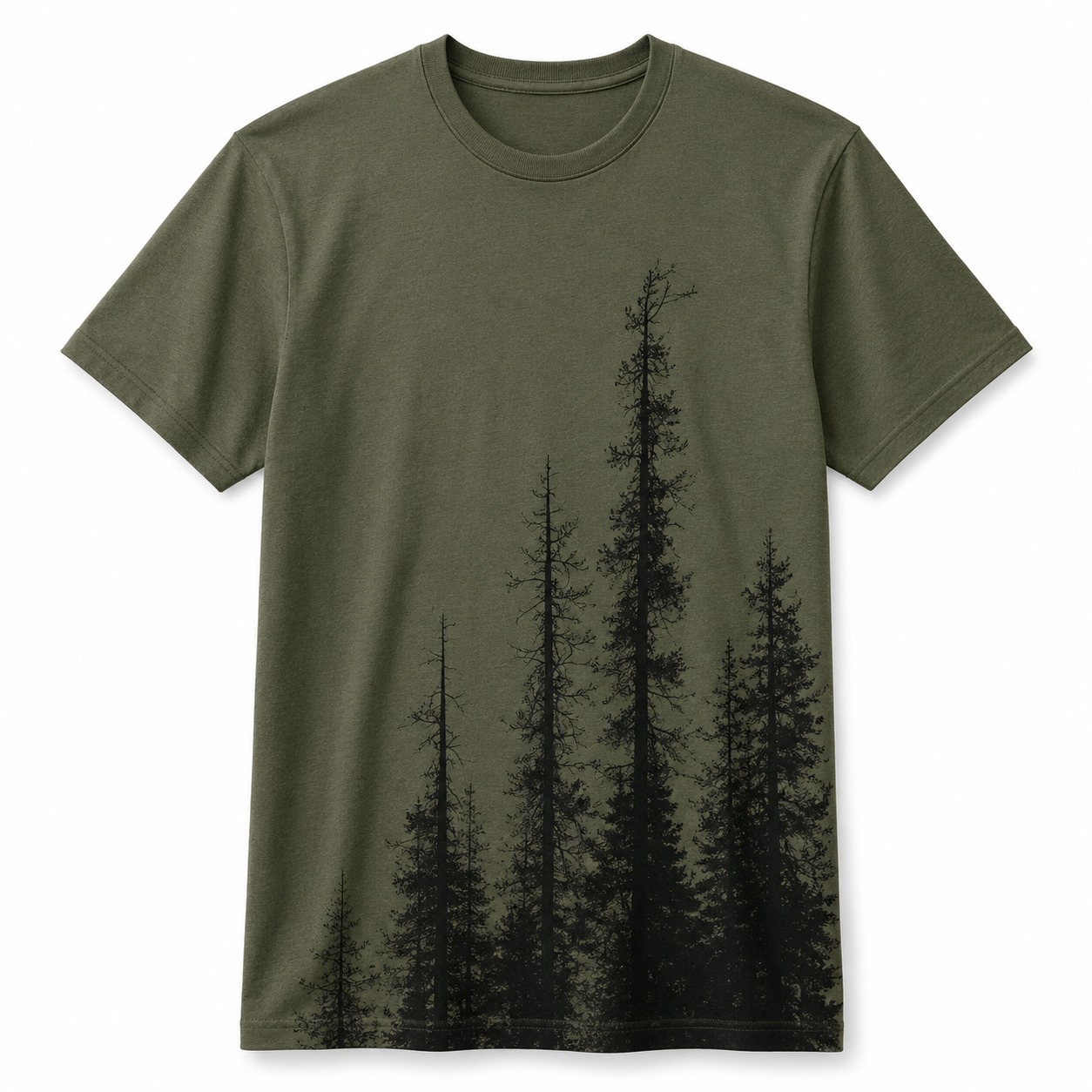Graphic Printed Tee – Trees