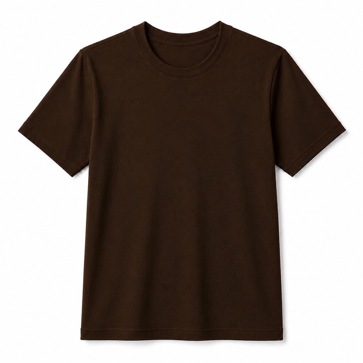 100% Cotton Plain T-Shirt – Brown
